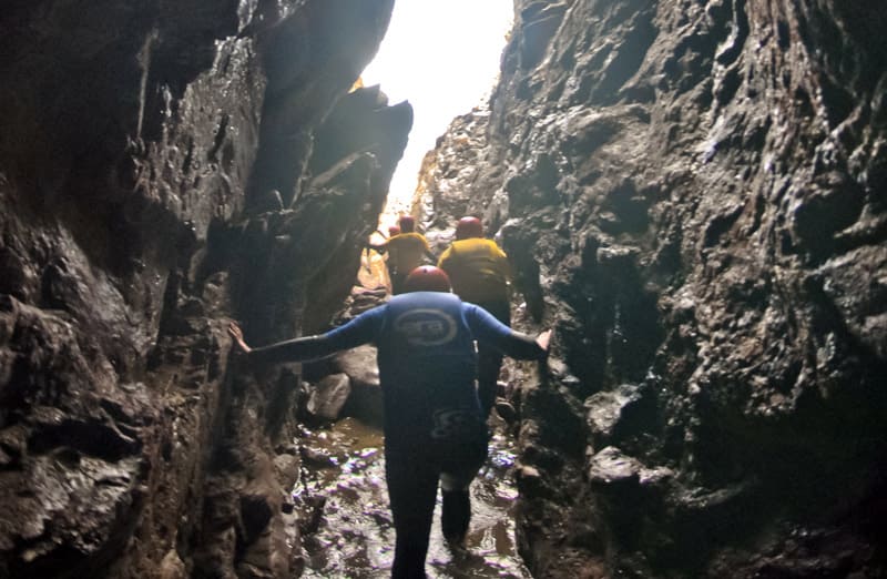 Coasteering in the caves